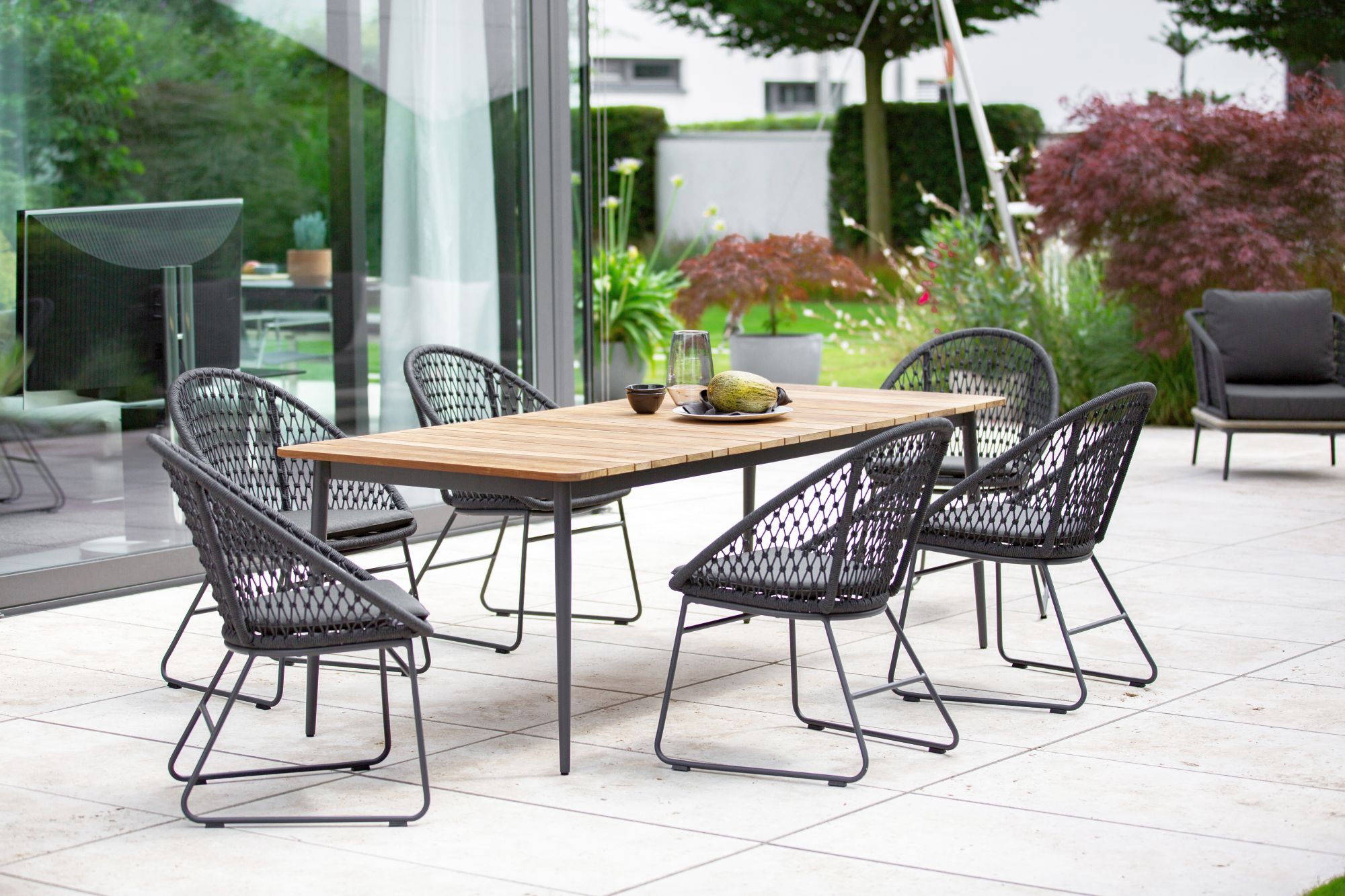 Kuta Tisch Garden | mit MöbelGarten Niehoff Luna Set: Stuhl
